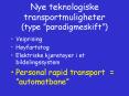 Nye teknologiske transportmuligheter type paradigmeskift PowerPoint PPT Presentation