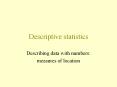 Descriptive statistics PowerPoint PPT Presentation