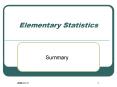 Elementary Statistics PowerPoint PPT Presentation