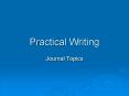 Practical Writing PowerPoint PPT Presentation