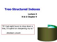Tree-Structured Indexes