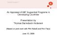An Appraisal of IMF Supported Programs in Developing Countries PowerPoint PPT Presentation