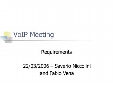 VoIP Meeting