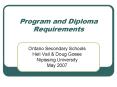 Program and Diploma Requirements PowerPoint PPT Presentation