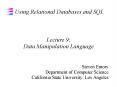 Using Relational Databases and SQL PowerPoint PPT Presentation