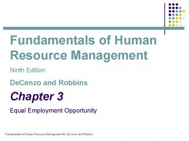 Equal Employment Opportunity