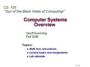 Computer Systems Overview