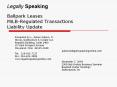 Legally Speaking Ballpark Leases MiLB-Regulated Transactions Liability Update PowerPoint PPT Presentation