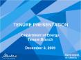 TENURE PRESENTATION PowerPoint PPT Presentation