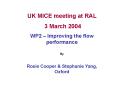 UK MICE meeting at RAL PowerPoint PPT Presentation