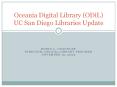 Oceania Digital Library ODiL UC San Diego Libraries Update PowerPoint PPT Presentation