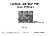 Camera Calibration from Planar Patterns