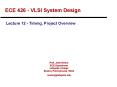 ECE 426 VLSI System Design PowerPoint PPT Presentation