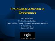 Pronuclear Activism in Cyberspace