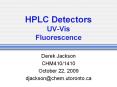 HPLC Detectors UV-Vis Fluorescence PowerPoint PPT Presentation