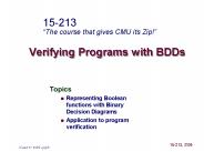 Verifying Programs with BDDs