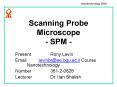 Scanning Probe Microscope SPM PowerPoint PPT Presentation