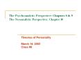 The%20Psychoanalytic%20Perspective:%20Chapters%208%20 PowerPoint PPT Presentation