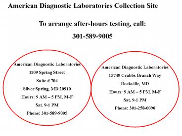 American Diagnostic Laboratories Collection Site