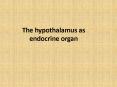The hypothalamus as endocrine organ PowerPoint PPT Presentation