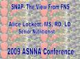 SNAP- The View From FNS PowerPoint PPT Presentation