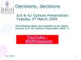 Decisions, decisions AS PowerPoint PPT Presentation
