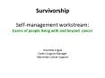Survivorship  Self-management workstream: Carers of people living with and beyond cancer  Charlotte Argyle Carers Support Manager Macmillan Cancer Support PowerPoint PPT Presentation