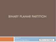 Binary Planar Partition