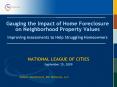 Gauging the Impact of Home Foreclosure on Neighborhood Property Values Improving Assessments to Help Struggling Homeowners PowerPoint PPT Presentation