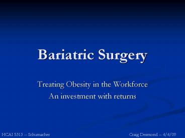 Bariatric Surgery