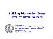 Building big router from lots of little routers