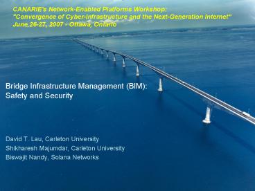 David T' Lau, Carleton University