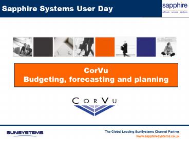 CorVu Budgeting, forecasting and planning