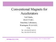 Conventional Magnets for Accelerators