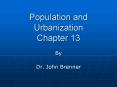 Population and Urbanization Chapter 13 PowerPoint PPT Presentation