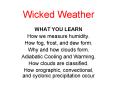 Wicked Weather PowerPoint PPT Presentation