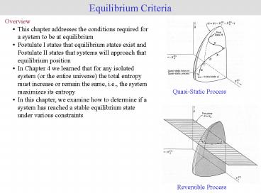 Equilibrium Criteria