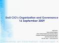 DoD CIOs Organization and Governance 16 September 2009 PowerPoint PPT Presentation