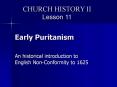 Early Puritanism PowerPoint PPT Presentation