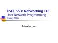 CSCI 553: Networking III Unix Network Programming Spring 2006 PowerPoint PPT Presentation