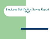 Employee Satisfaction Survey Report 2003
