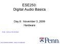 ESE250: Digital Audio Basics PowerPoint PPT Presentation