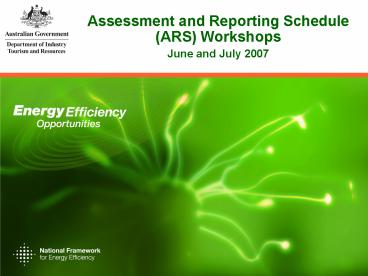 Overview of Energy Efficiency Opportunities