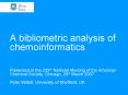 A bibliometric analysis of chemoinformatics PowerPoint PPT Presentation