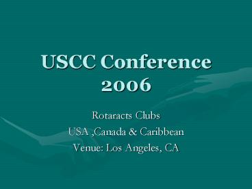 USCC Conference 2006