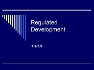 Regulated Development