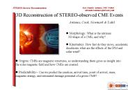 3D Reconstruction of STEREO-observed CME Events                   Antunes, Cook, Newmark