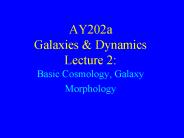 AY202a  Galaxies