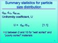 Summary statistics for particle size distribution PowerPoint PPT Presentation