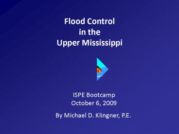 Flood Control in the Upper Mississippi